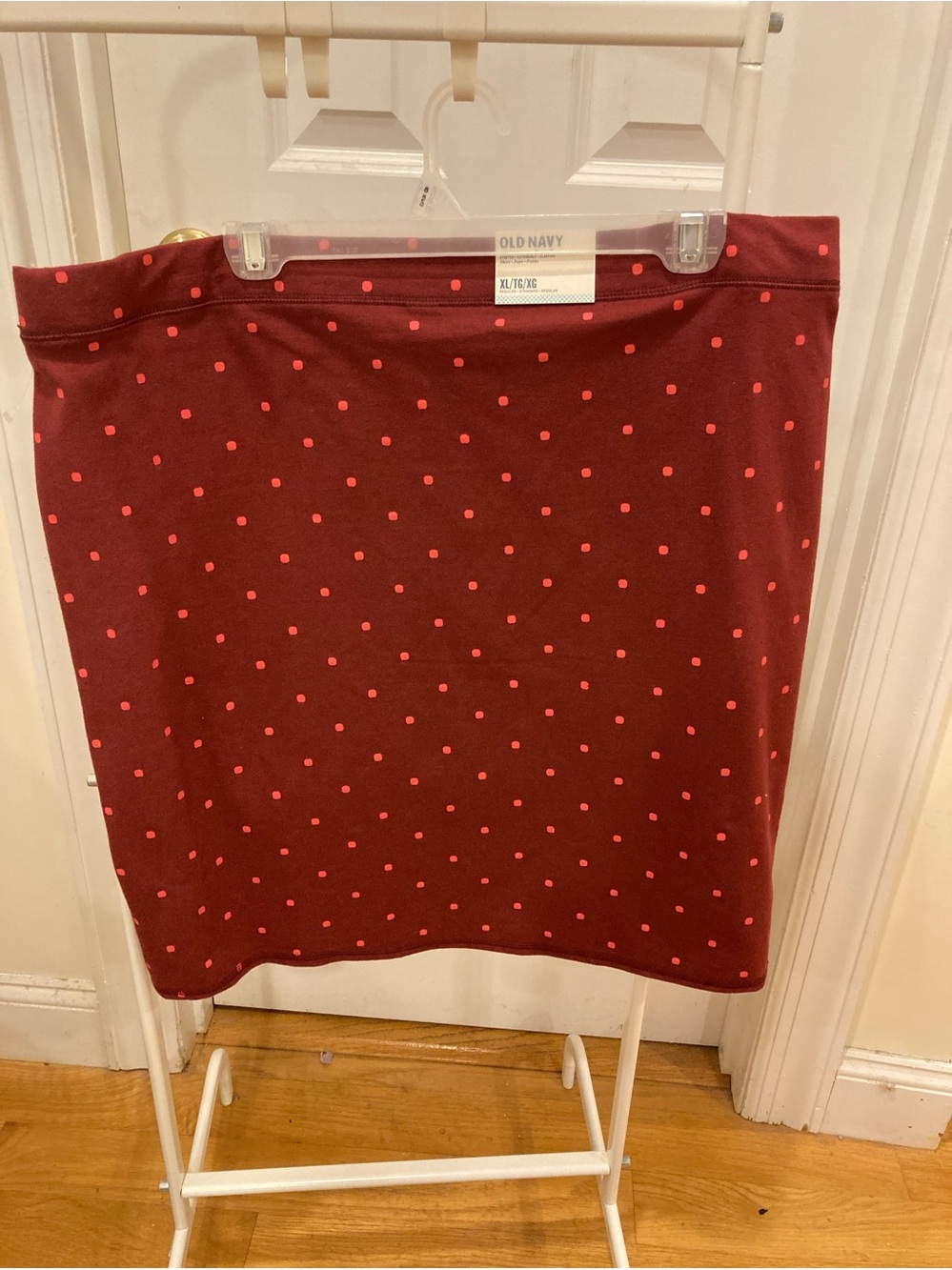 Old Navy Burgundy Mini Skirt with Pink Polka Dots XL New with tags